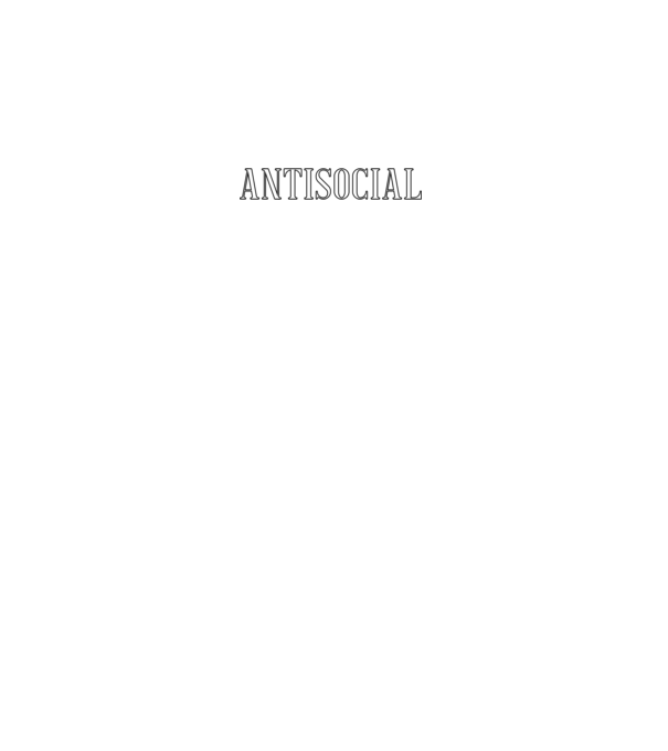 Antisocial model negru pe tricou