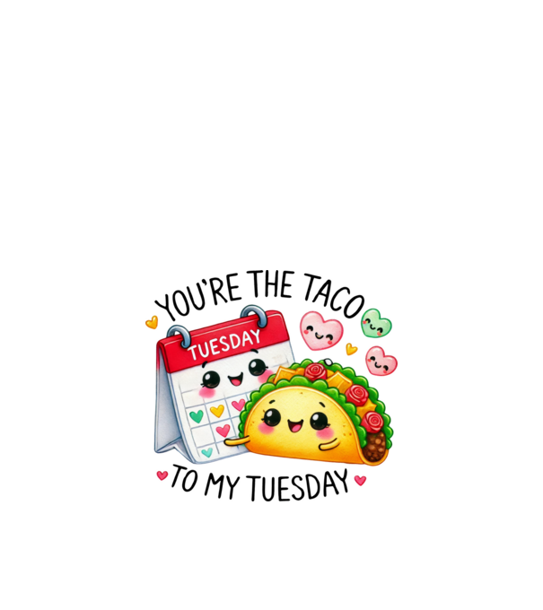 Taco to my Tuesday model alb pe tricou