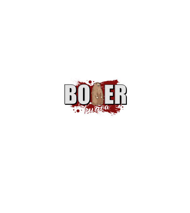 Bober Kurwa model negru pe tricou