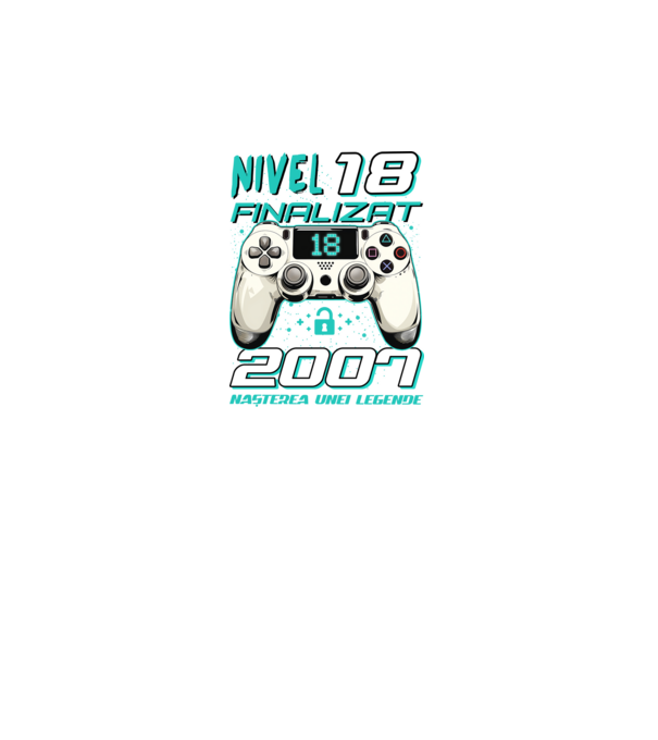 Nivel finalizat 18 2007 model negru pe tricou