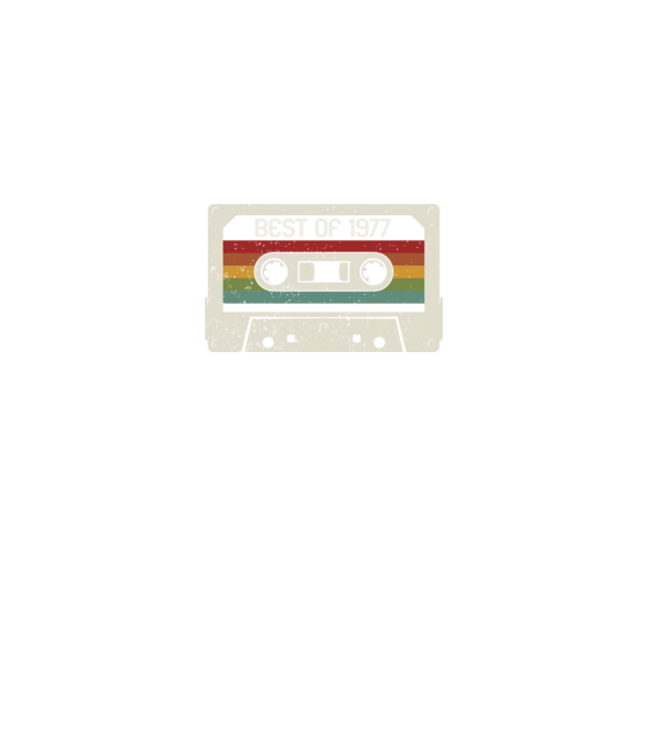 retro tape 1977 vintage model negru pe tricou