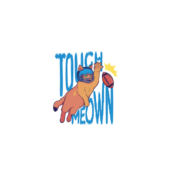 Touch Meow model negru pe tricou