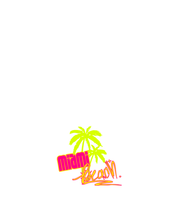 Miami beach model albastru închis pe tricou