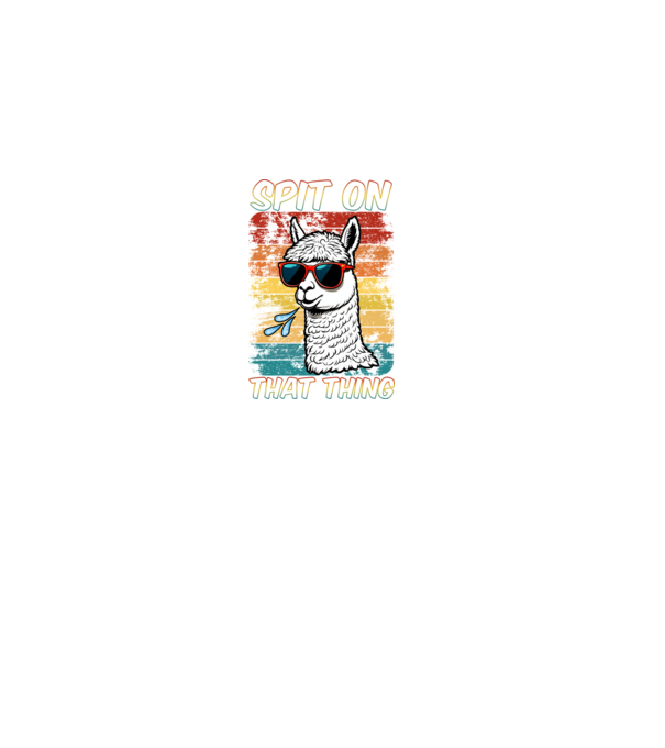 Spit on that thing llama rainbow Hawk Tuah model negru pe tricou