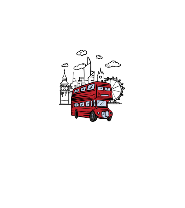 Autobuze model alb pe tricou