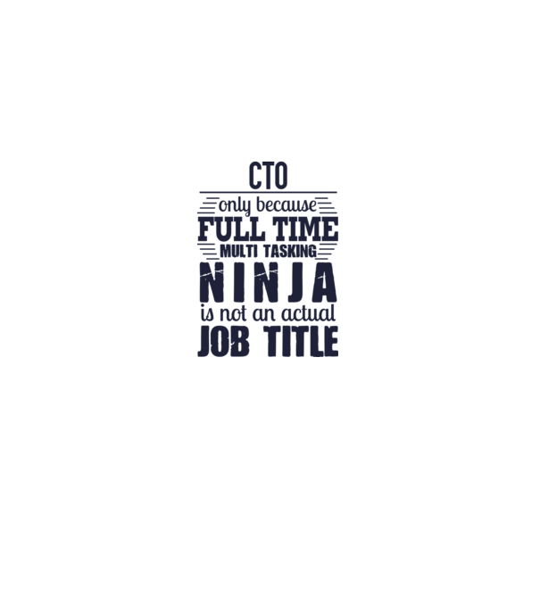 CTO-full time ninja model alb pe tricou