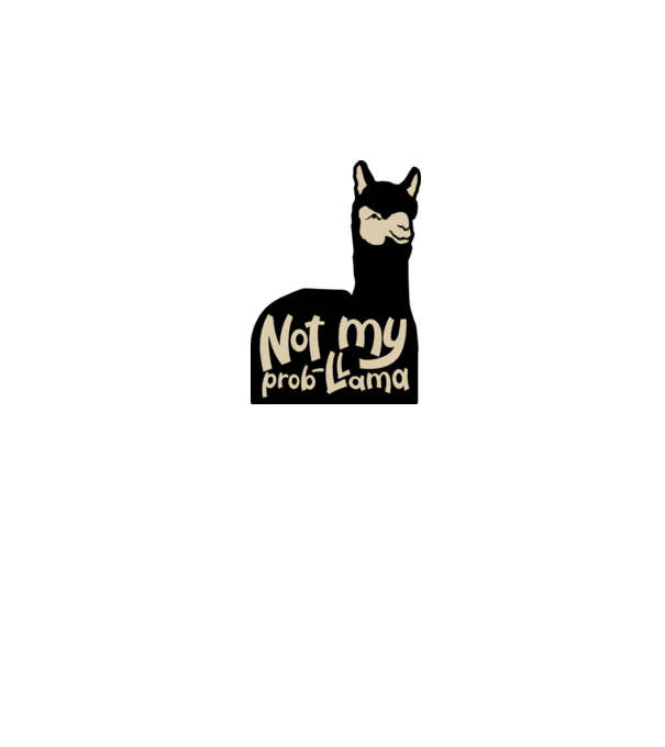 Not my problama model alb pe tricou