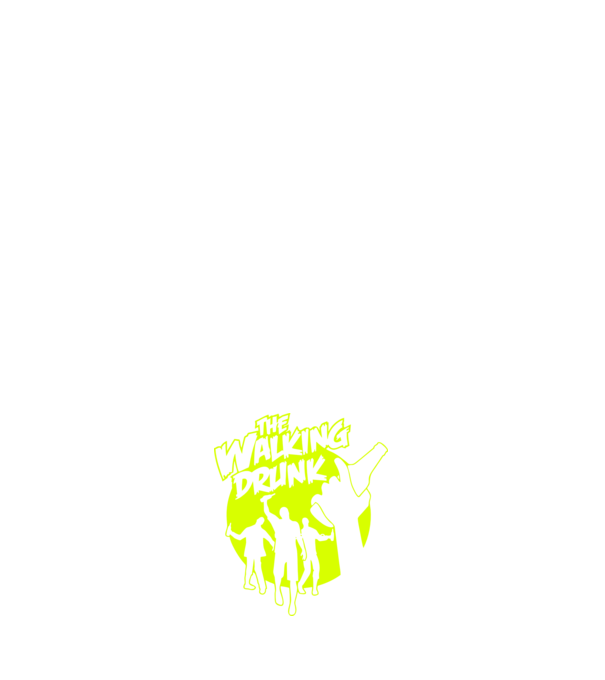 Walking Drunk model alb pe tricou