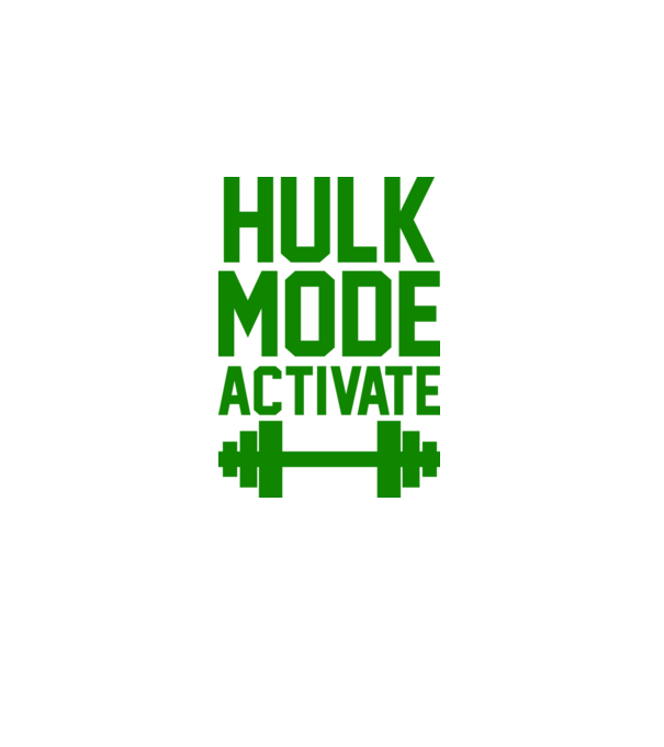Hulk mode model alb pe tricou