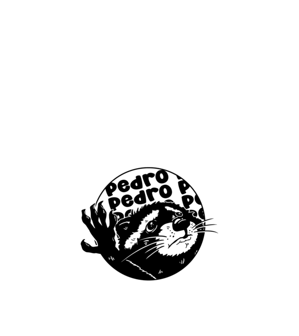 Pedro circle model alb pe tricou