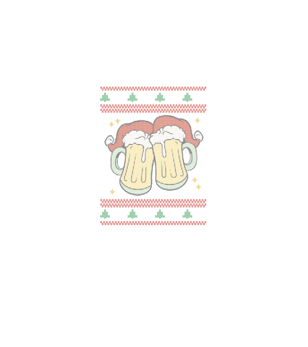 ugly sweater beers model negru pe tricou