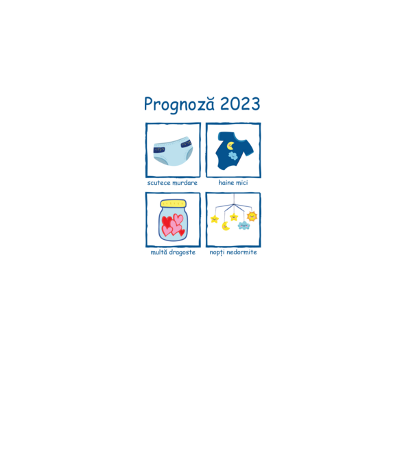 Prognoză 2023 model alb pe tricou