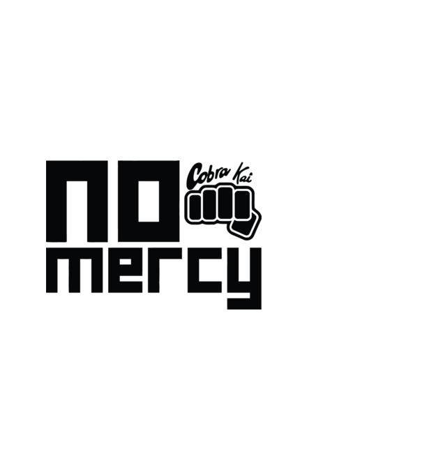 No mercy cobra kai model albastru deschis pe tricou