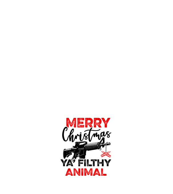 Merry Christmas Ya Filthy Animal model roz deschis pe tricou