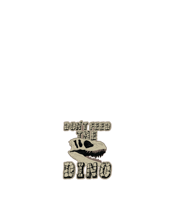 Dont feed the dino model negru pe tricou