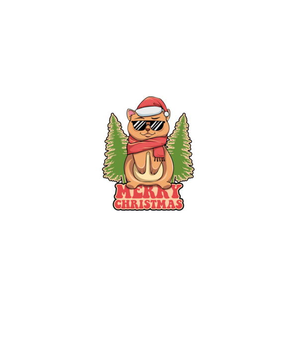 Merry christmas cat model negru pe tricou