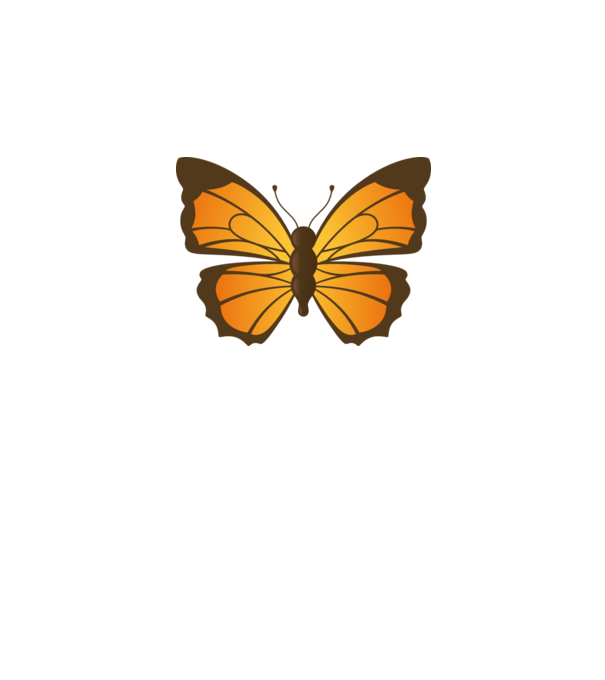 Butterfly model alb pe tricou