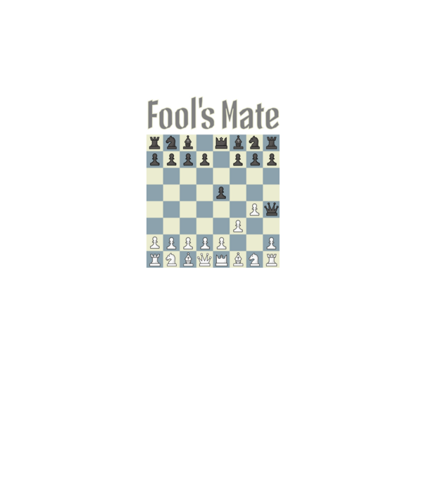 fool's mate model negru pe tricou