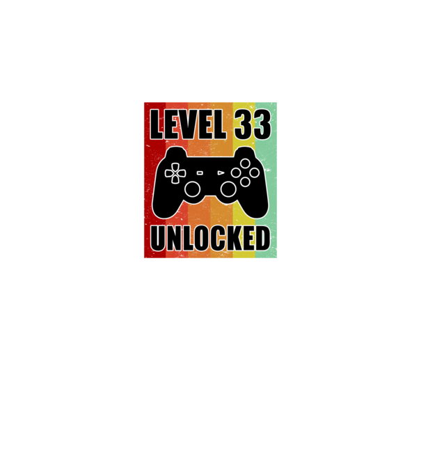 level 33 unlocked retro gamer model negru pe tricou
