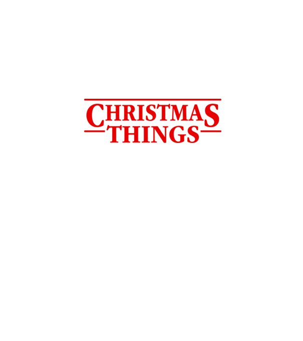 Christmas Things model albastru jeanși pe tricou