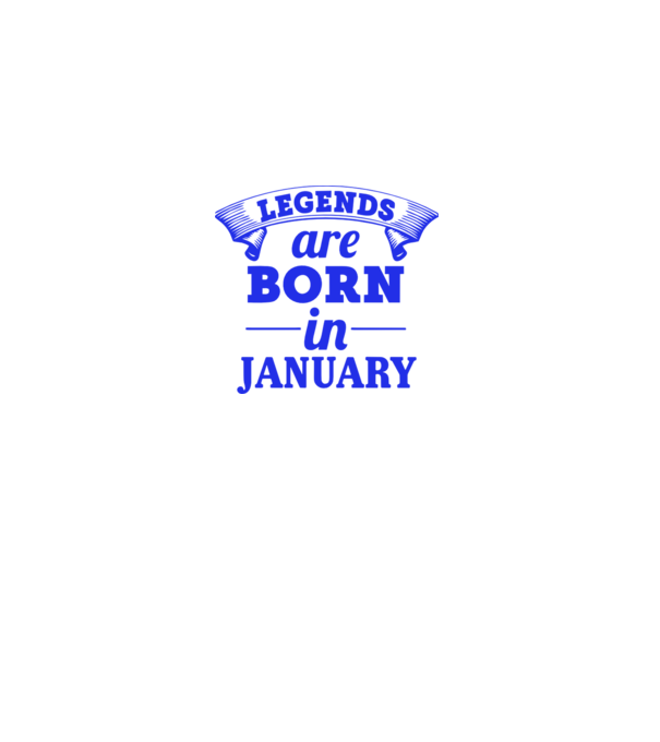 Legends are born in January model alb pe tricou