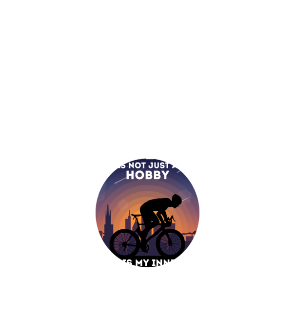 cycling is not just a hobby model negru pe tricou
