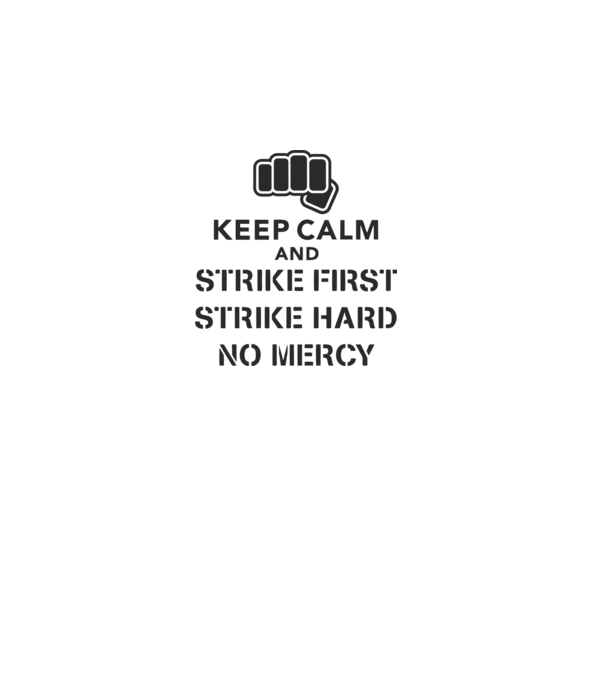 Keep calm and strike first cobra kai model alb pe tricou