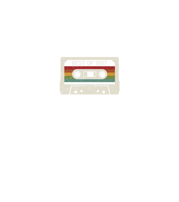 retro tape 1987 vintage model negru pe tricou