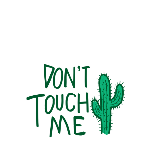 Dont touch me model verde de măr pe tricou
