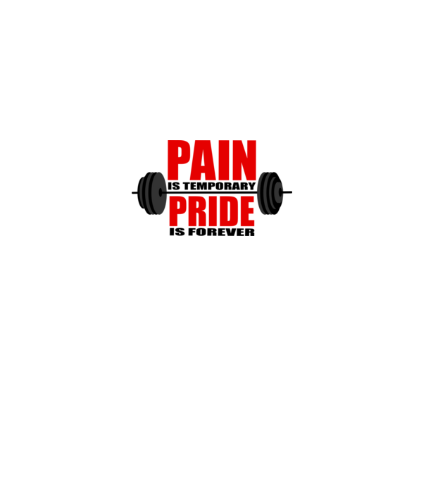 Pain is temporary model alb pe tricou