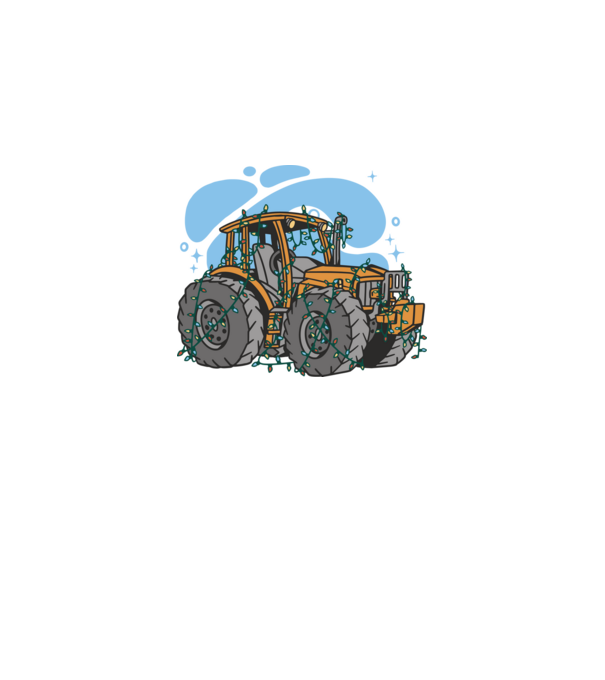 TRACTOR model alb pe tricou