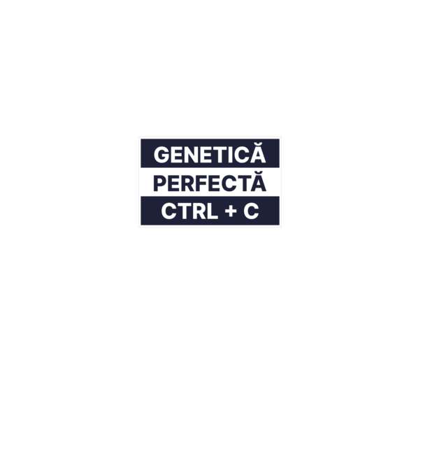 Genetică perfectă CTRL + C model alb pe tricou