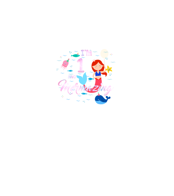 Mermazing Birthday 1 model negru pe tricou