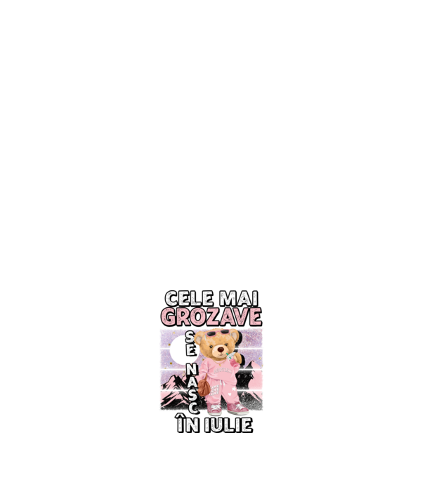 RETRO teddy fetişcană IULIE model albastru închis pe tricou