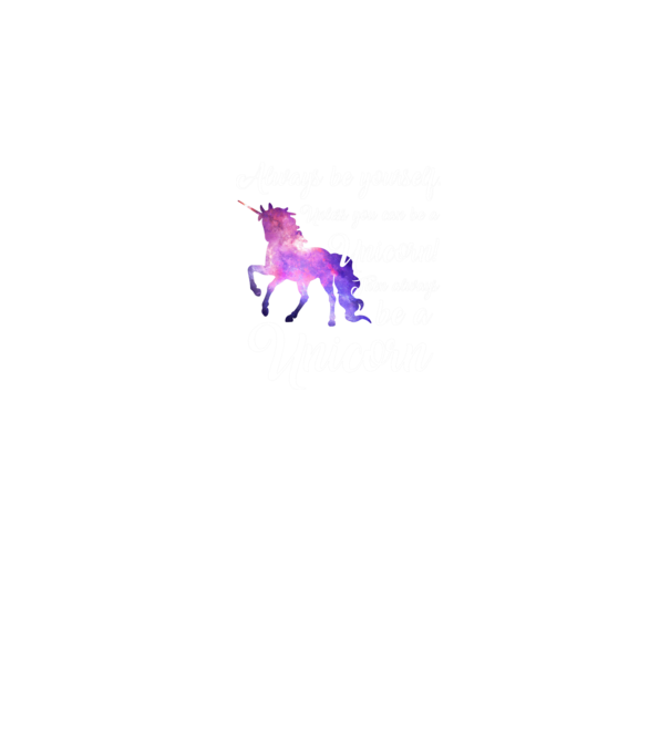 Always be UNICORN model alb pe tricou