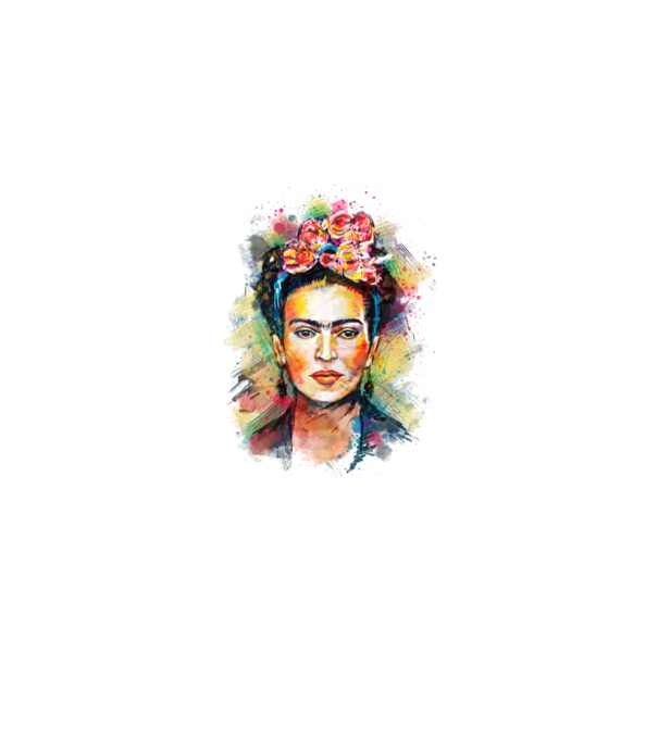 Frida Kahlo model alb pe tricou