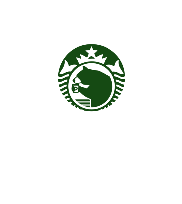 Bear Bucks model alb pe tricou