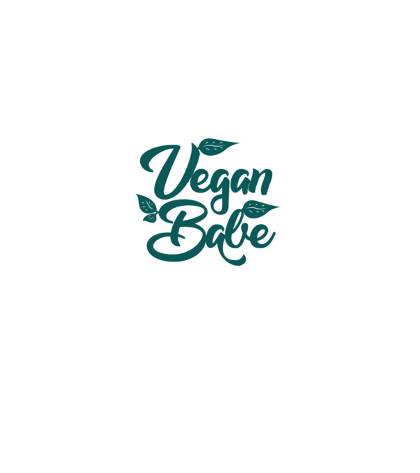 Vegan Babe model alb pe tricou