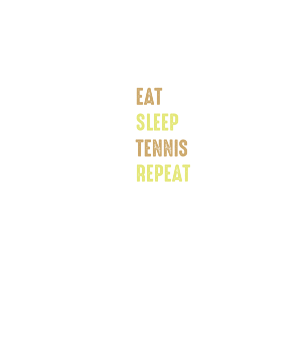 eat sleep tennis repeat model negru pe tricou