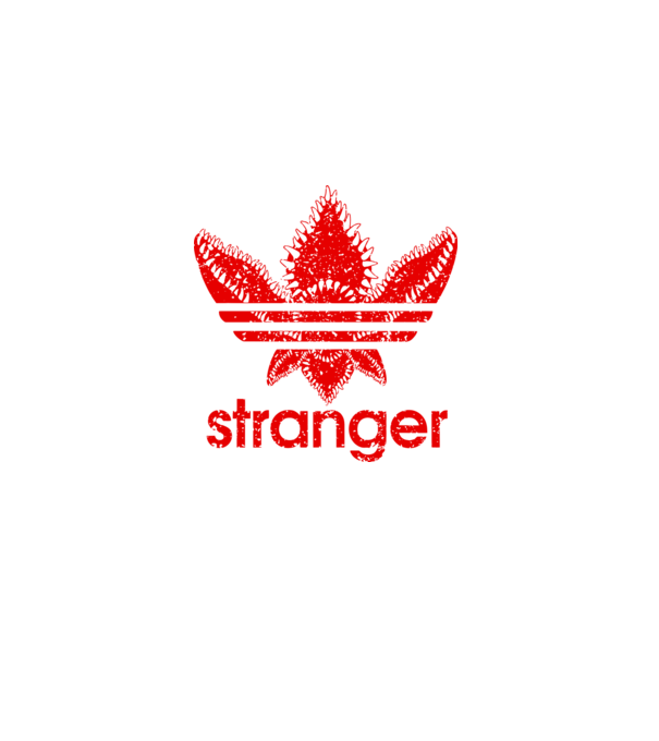 stranger logo red model negru pe tricou