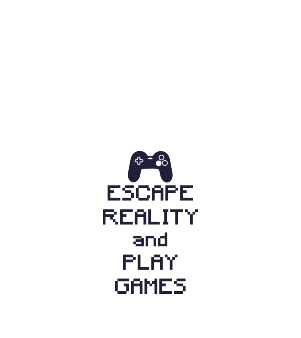Escape reality model alb pe tricou