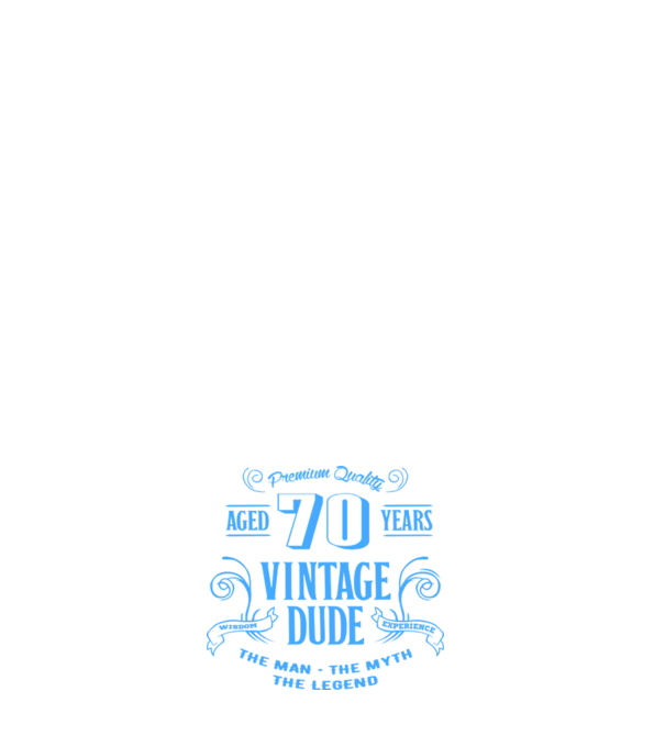 Vintage Dude - 70 model negru pe tricou