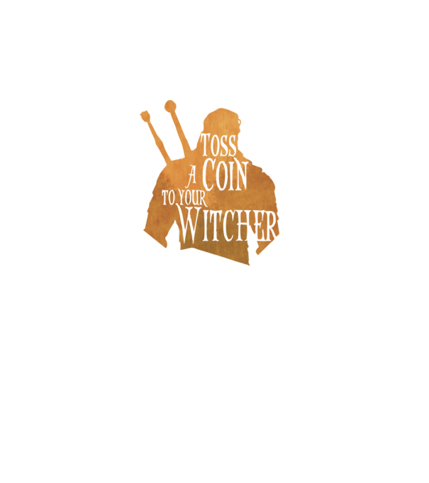 Toss a Coin to your Witcher model negru pe tricou