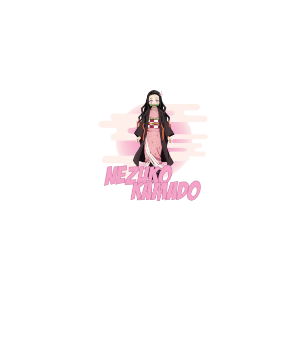 Demon Slayer Nezuko model gri pe tricou