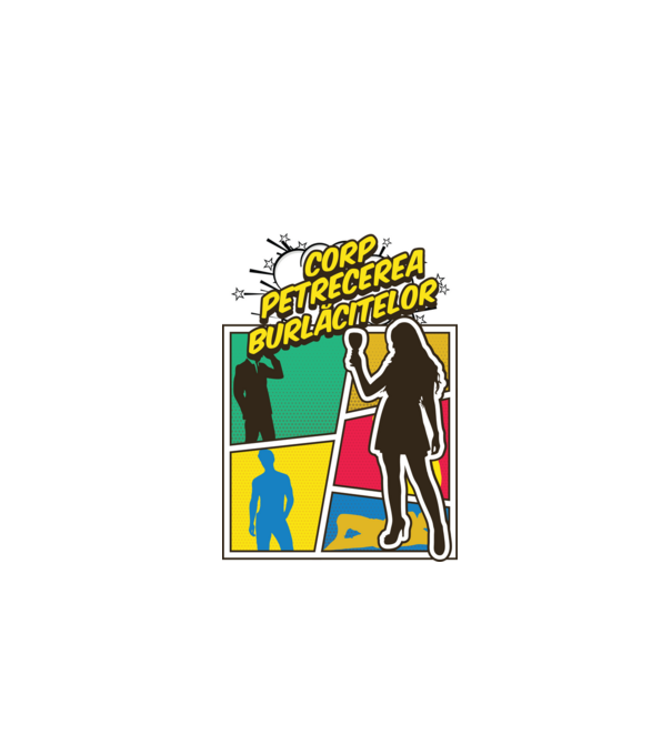 corp petrecerea burlăcitelor model alb pe tricou