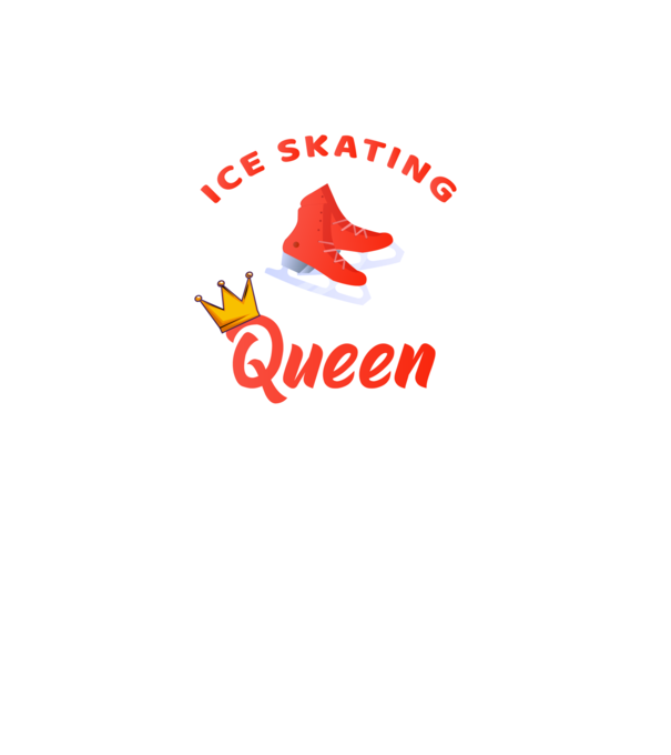 Ice skatin Queen model negru pe tricou