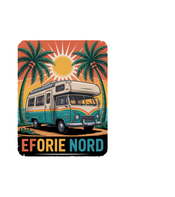 Eforie Nord model alb pe tricou