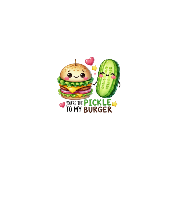 Pickle to my Burger model alb pe tricou
