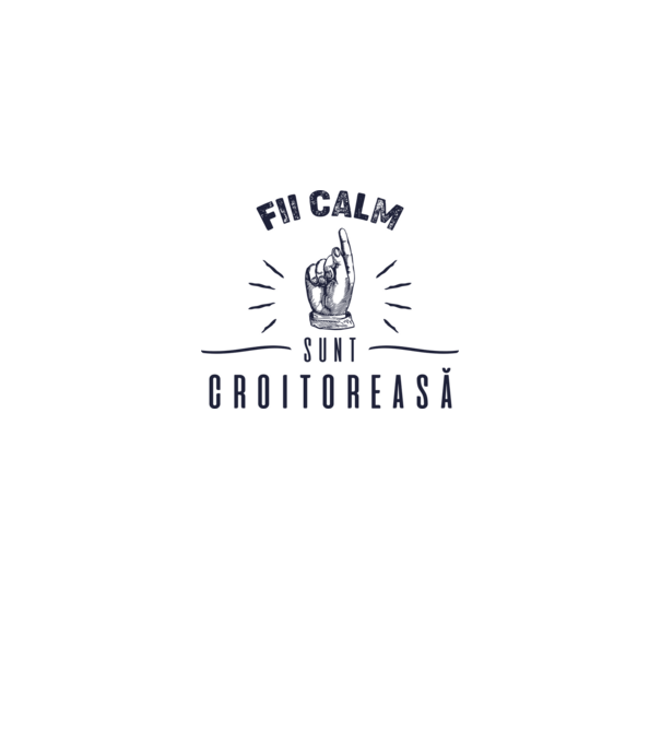 Fii calm, sunt croitoreasă model gri pe tricou