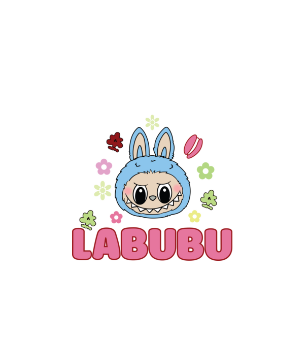 Labubu model negru pe tricou